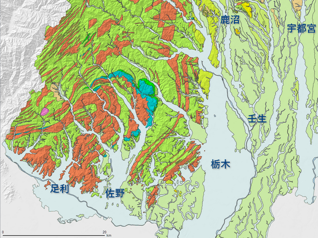 栃木県の地形